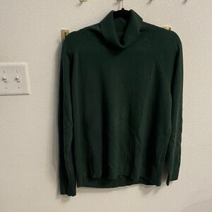 Karen Scott green turtle neck sweater